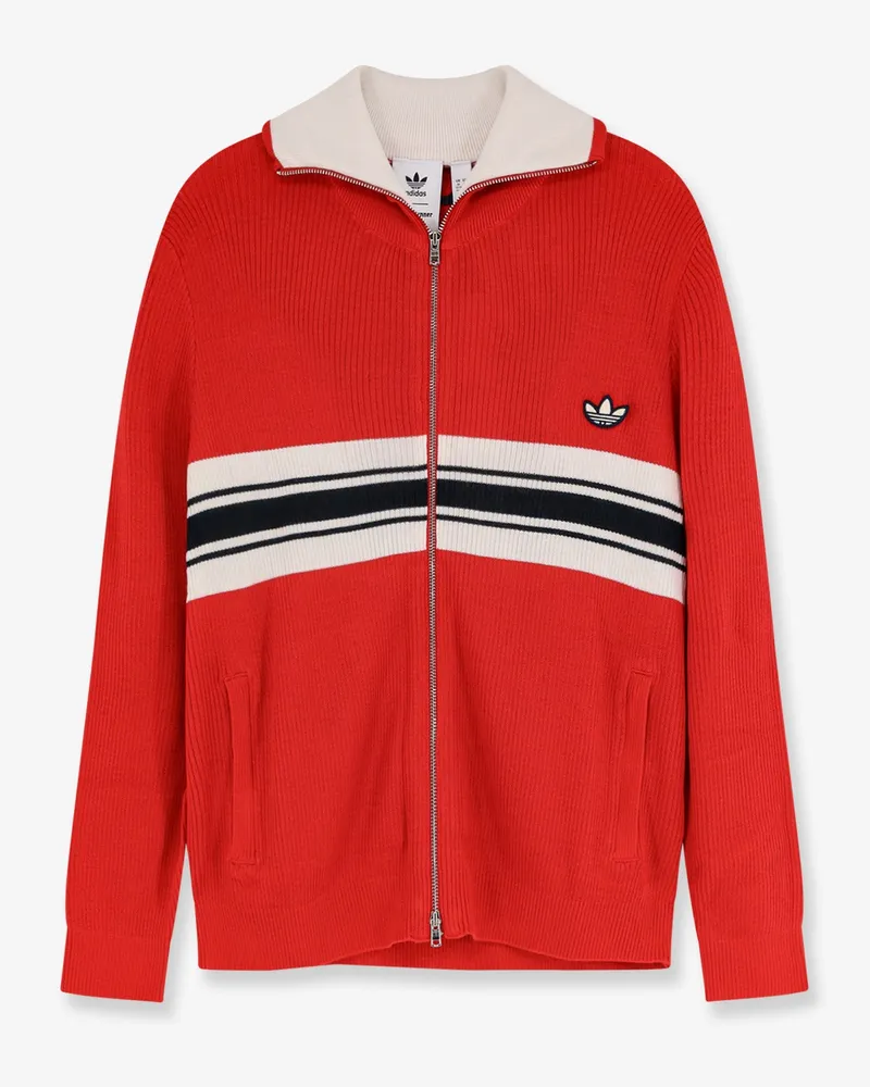 adidas Ribbed sweatshirt with front logo -  - gender_Man Red