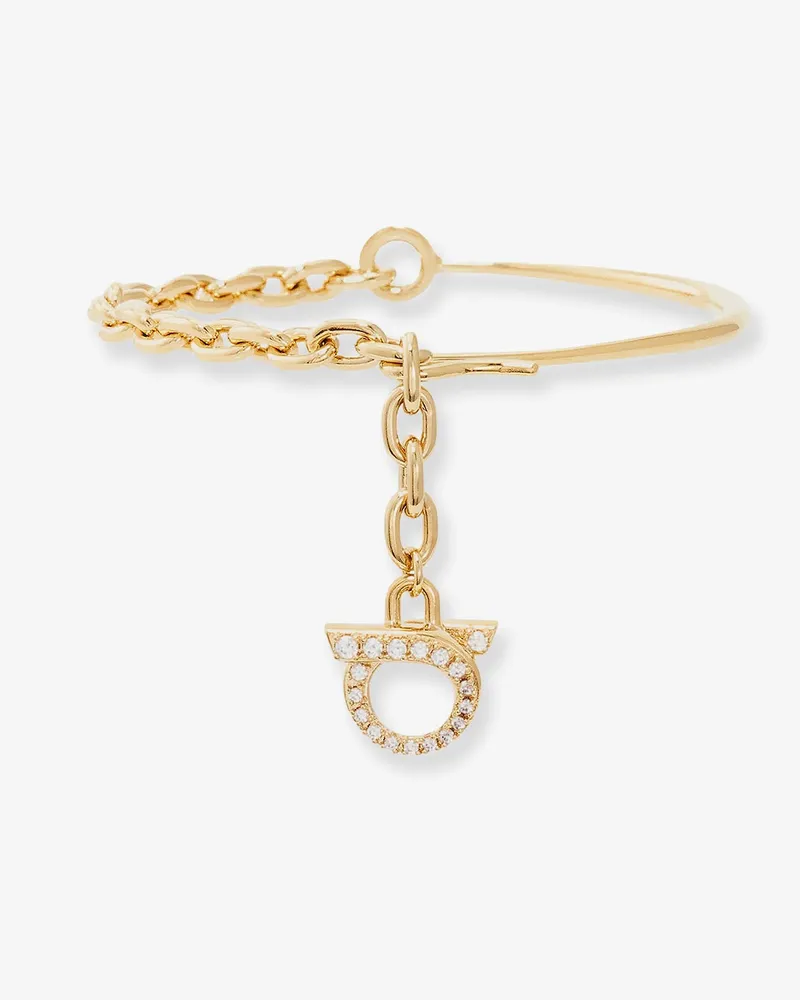 Ferragamo Brass bracelet with Gancini detail -  - gender_Woman Gold
