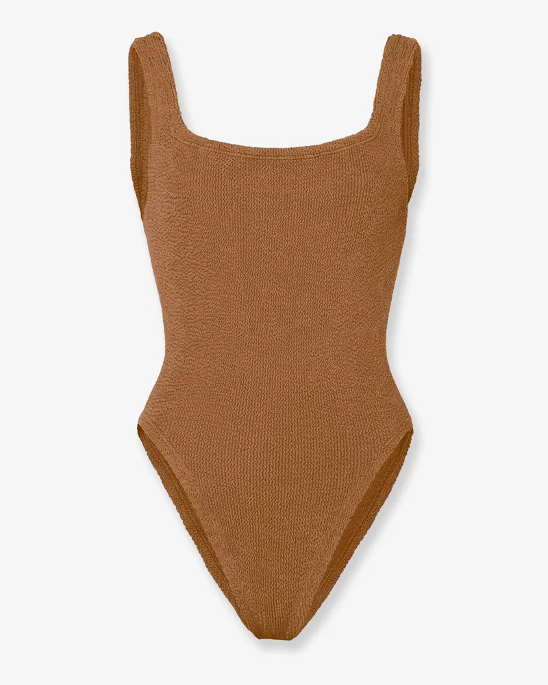 Hunza G Crinkle fabric one-piece swimsuit -  - gender_Woman Brown