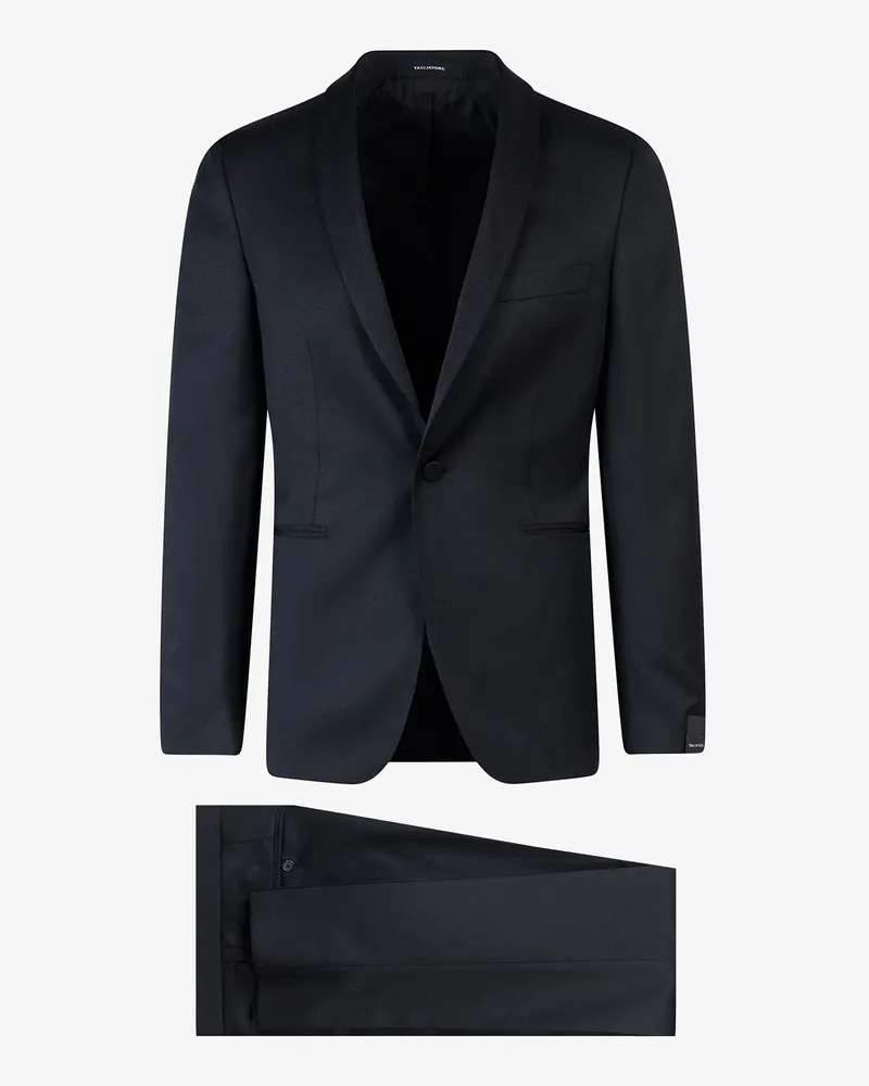 Tagliatore Virgin wool tuxedo with shawl lapel -  - gender_Man Black