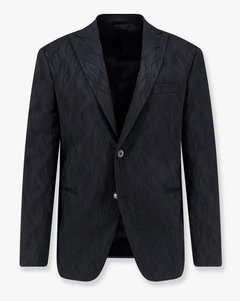 Corneliani Single-breasted blazer with embroidery -  - gender_Man Black