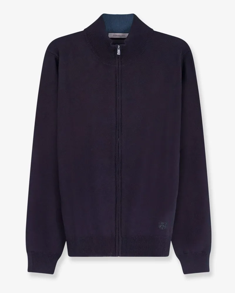 Corneliani Full-zip wool cardigan -  - gender_Man Blue