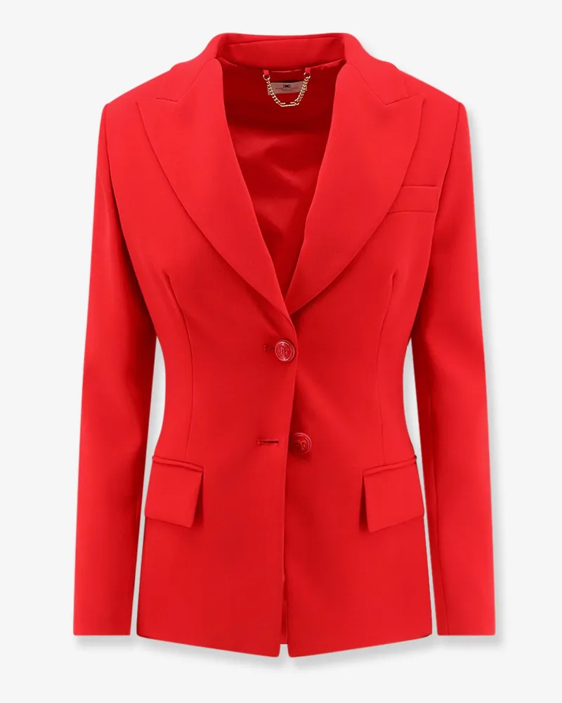 Elisabetta Franchi Fitted blazer with laces on the back -  - gender_Woman Red