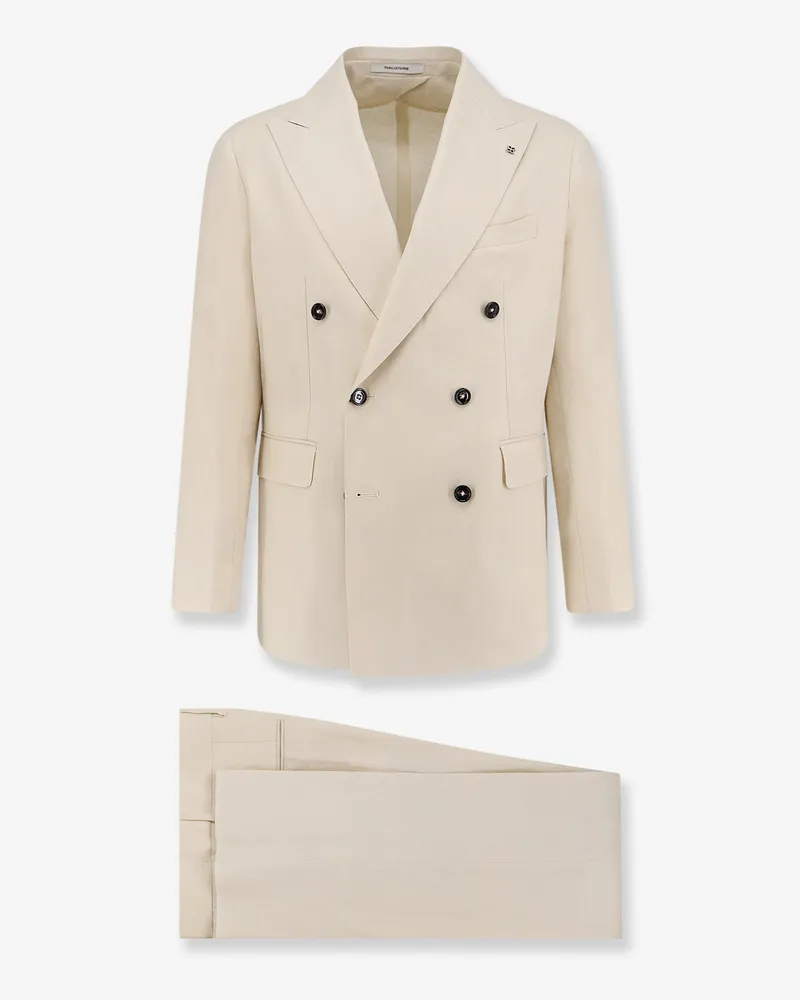 Tagliatore Double-breasted linen blazer -  - gender_Man White