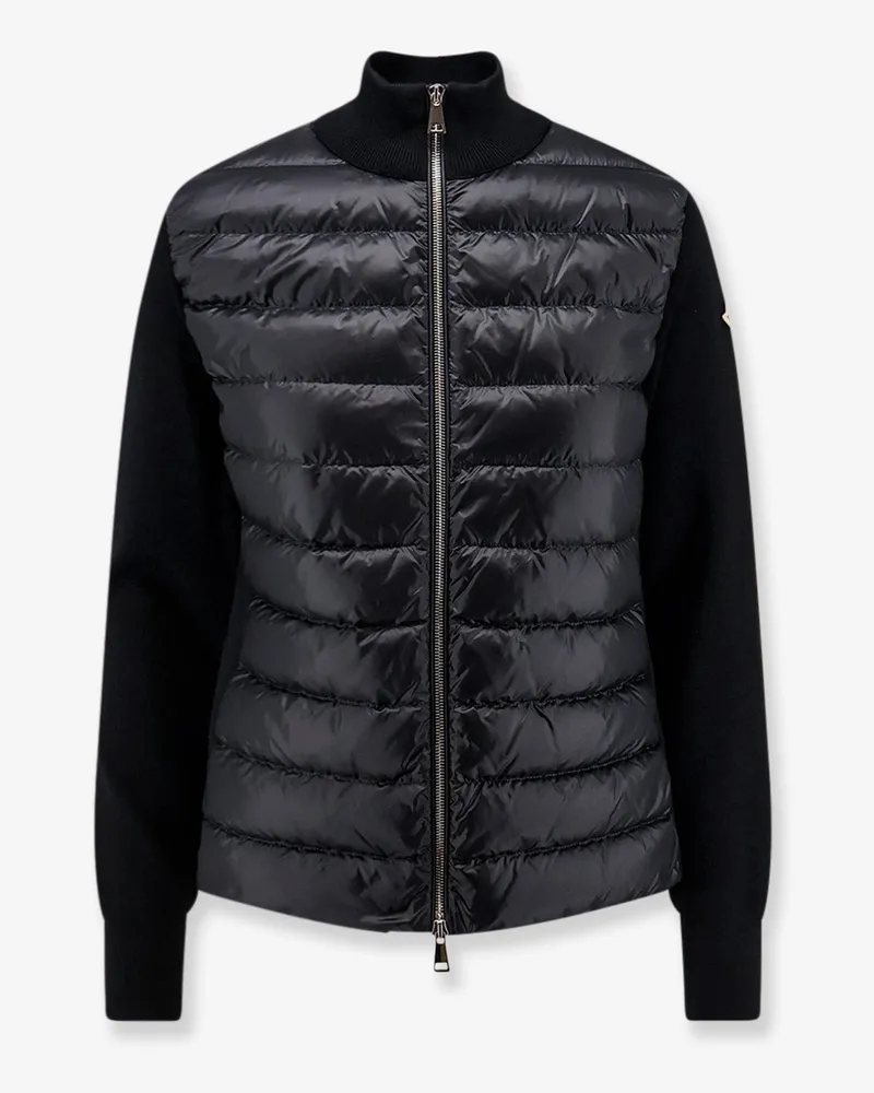 Moncler Cardigan/Down Jacket with tricot inserts -  - gender_Woman Black