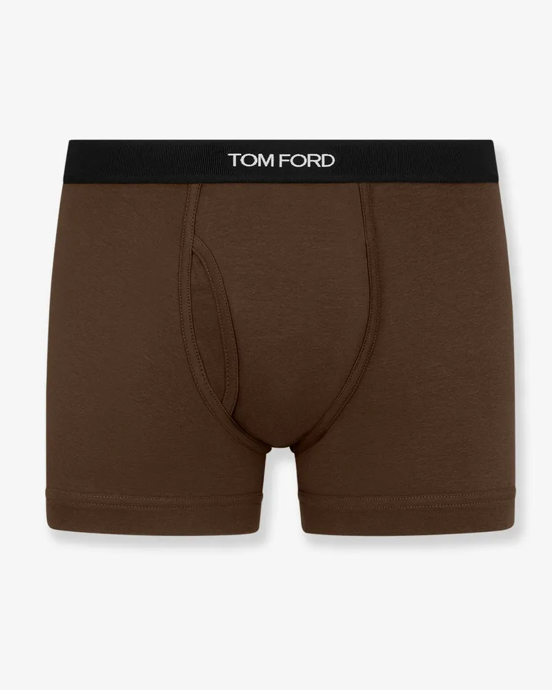 Tom Ford Stretch cotton boxer briefs -  - gender_Man Brown