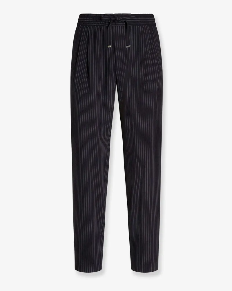Dolce & Gabbana Pinstriped wool jogging trousers -  - gender_Man Blue