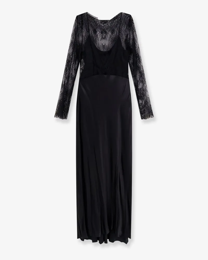 Alberta Ferretti Long dress with lace insert -  - gender_Woman Black