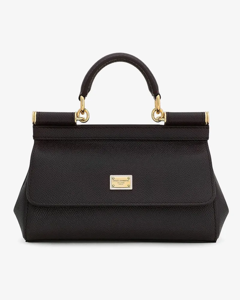 Dolce & Gabbana Sicily Small leather crossbody bag -  - gender_Woman Black