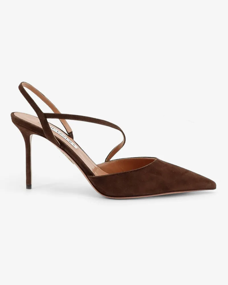 Aquazzura Bow Tie suede pumps -  - gender_Woman Brown