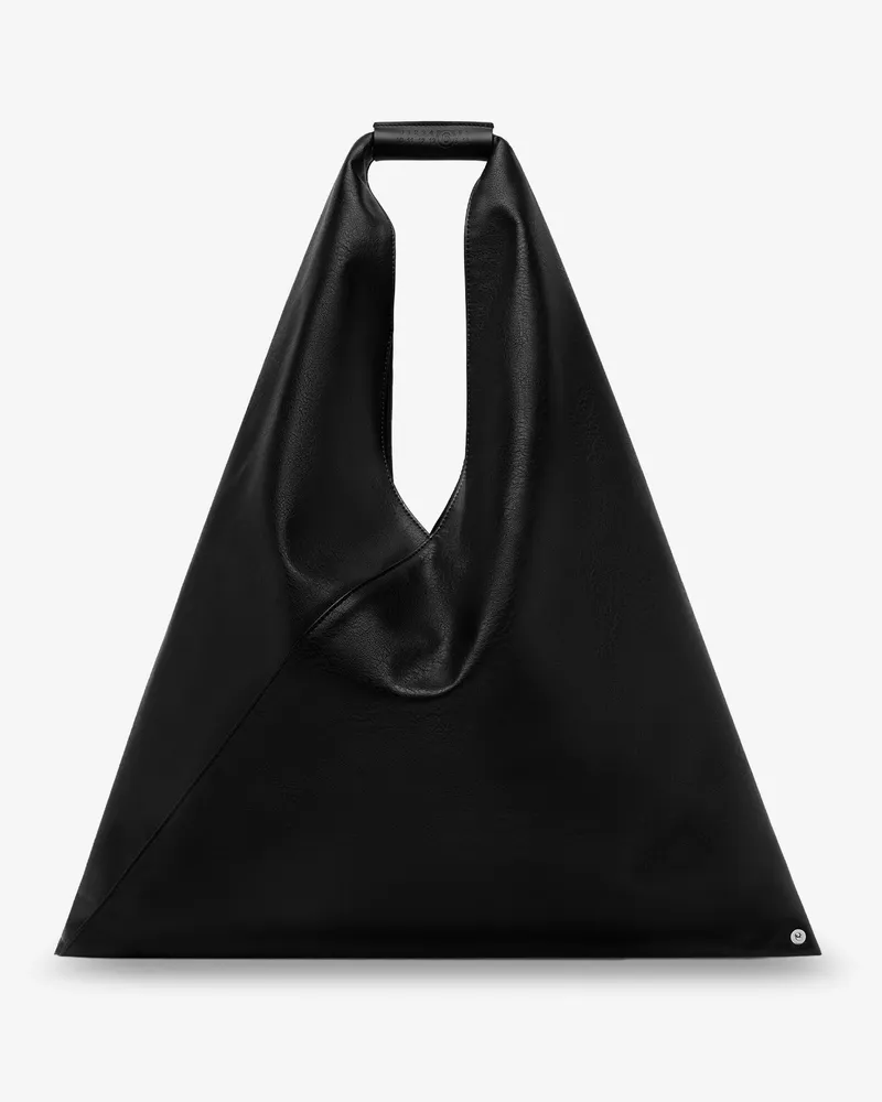 Maison Margiela Japanese triangular-shaped tote bag in synthetic leather -  - gender_Woman Black