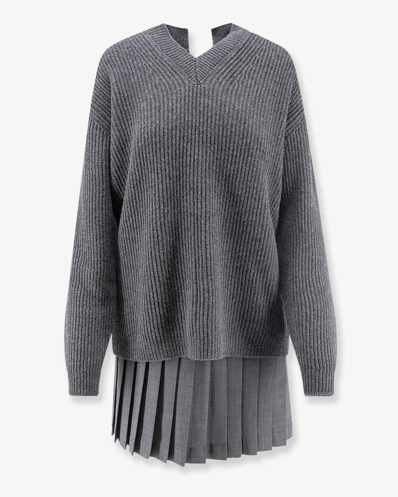 Semicouture Oliva merino wool blend short dress -  - gender_Woman Grey