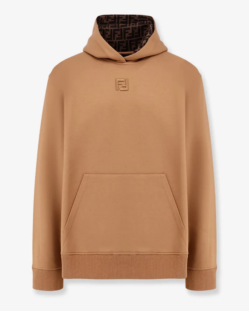 Fendi Cotton hooded sweatshirt -  - gender_Man Brown