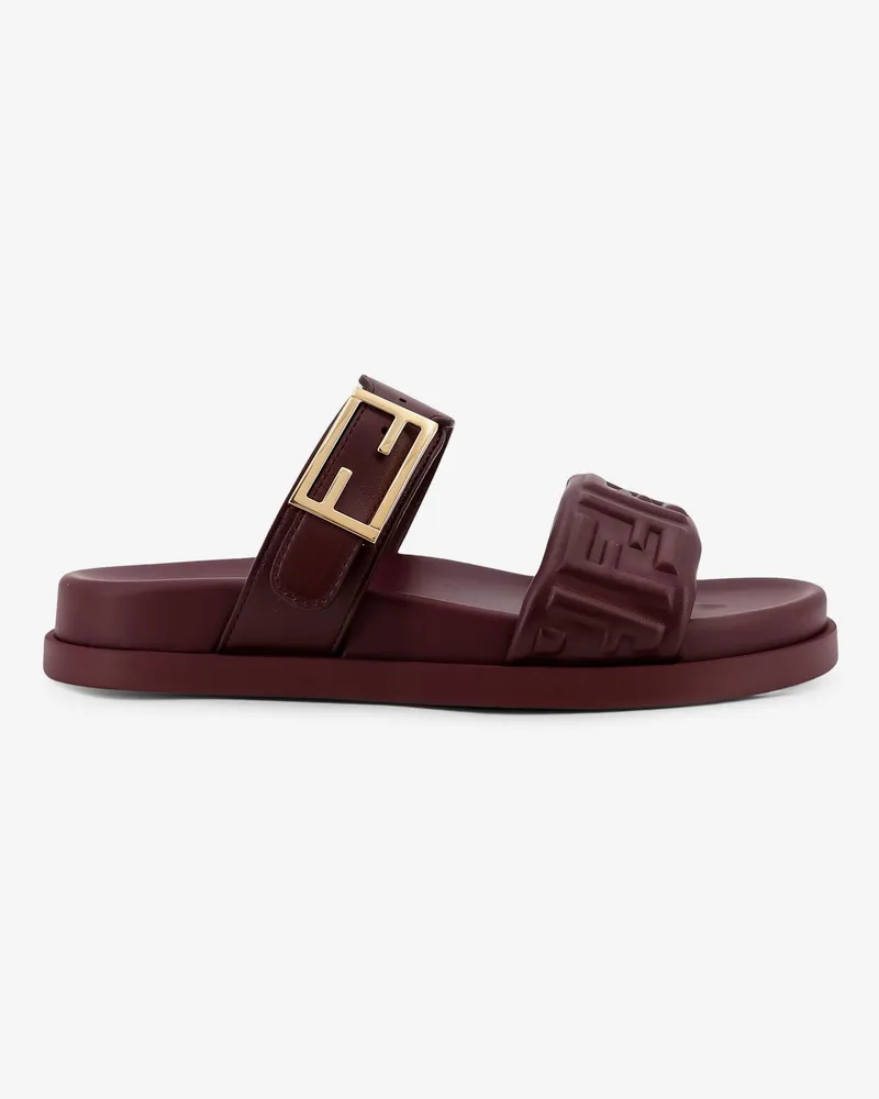 Fendi Feel low leather sandals - FENDI - gender_Woman Purple