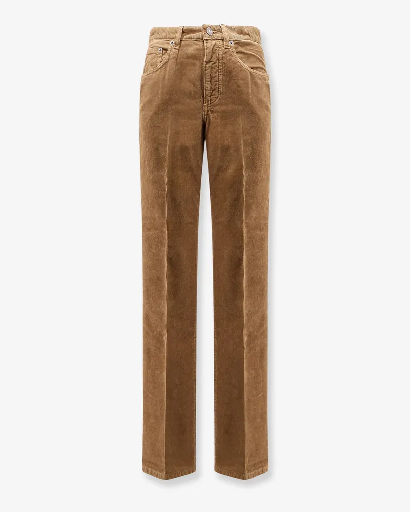 Saint Laurent Clyde corduroy trousers -  - gender_Woman Beige