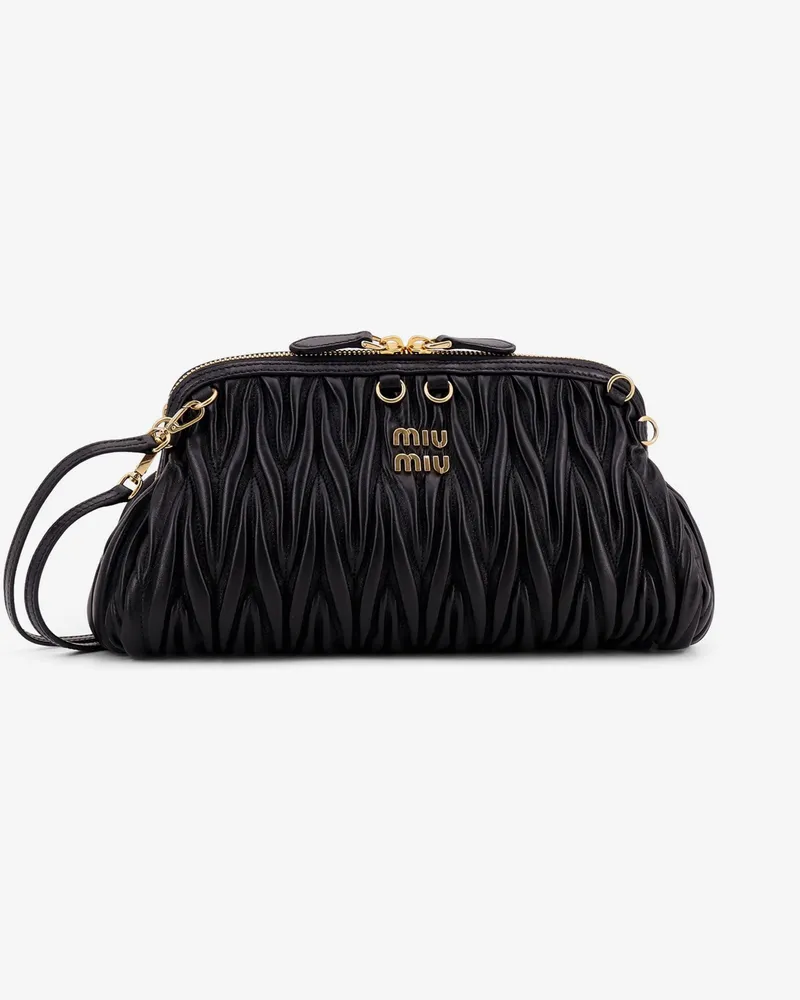 Miu Miu Matelassé leather crossbody bag -  - gender_Woman Black