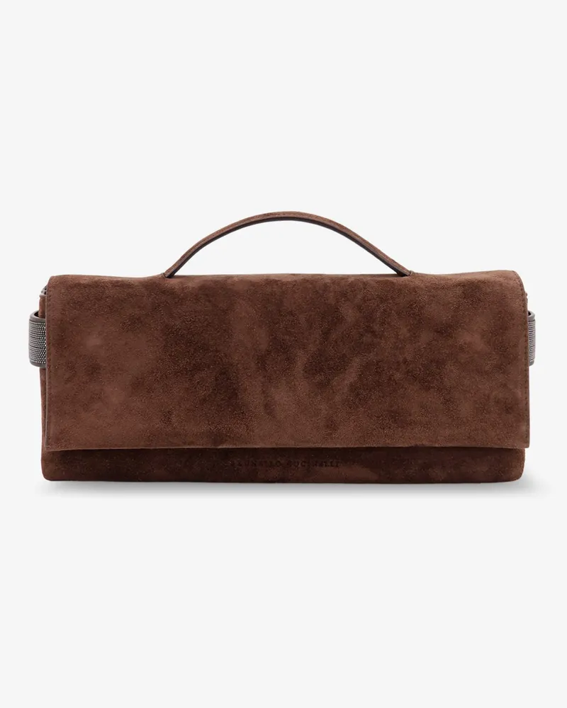 Brunello Cucinelli Essence suede handbag -  - gender_Woman Brown