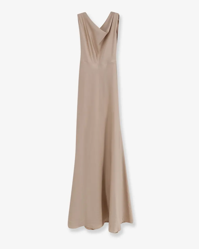 ACTUALEE Satin long dress -  - gender_Woman Beige