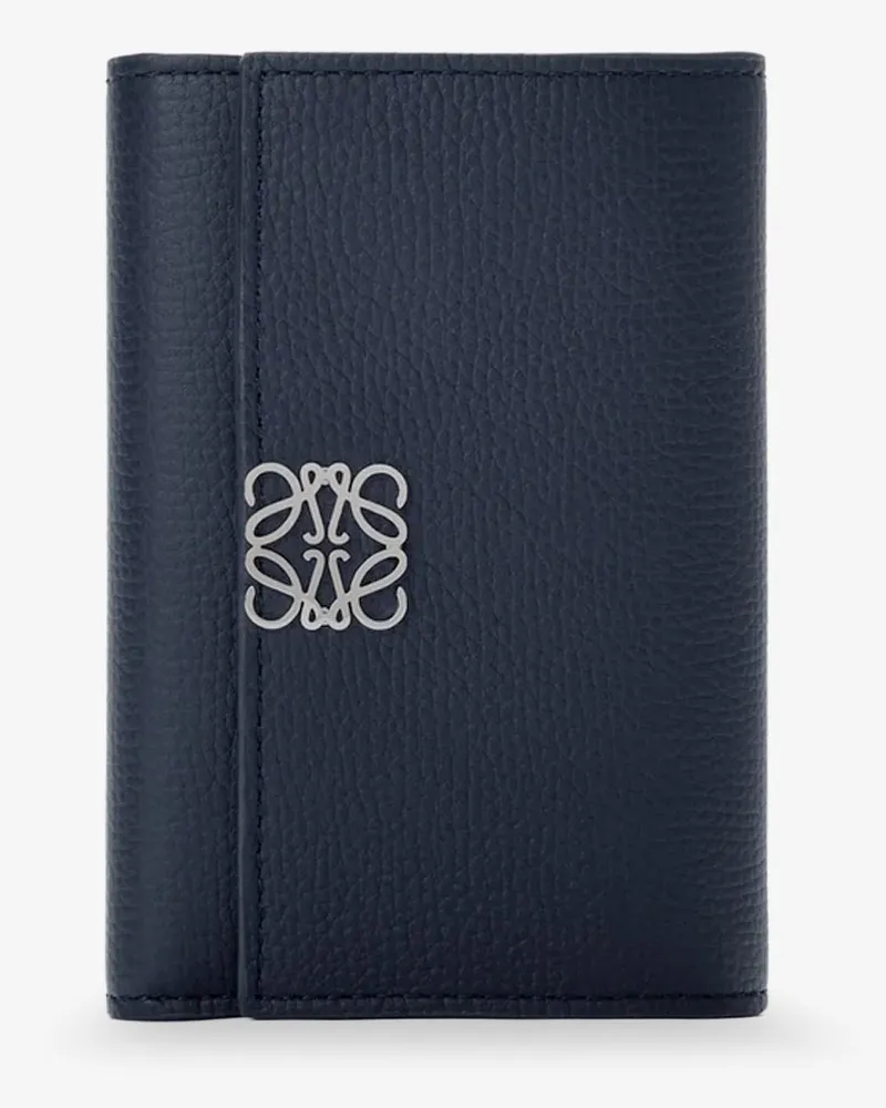 Loewe Anagram leather wallet with front logo -  - gender_Woman Blue