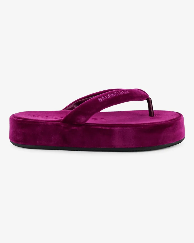 Balenciaga Jet Lag Stretch Velvet Sandals -  - gender_Woman Purple