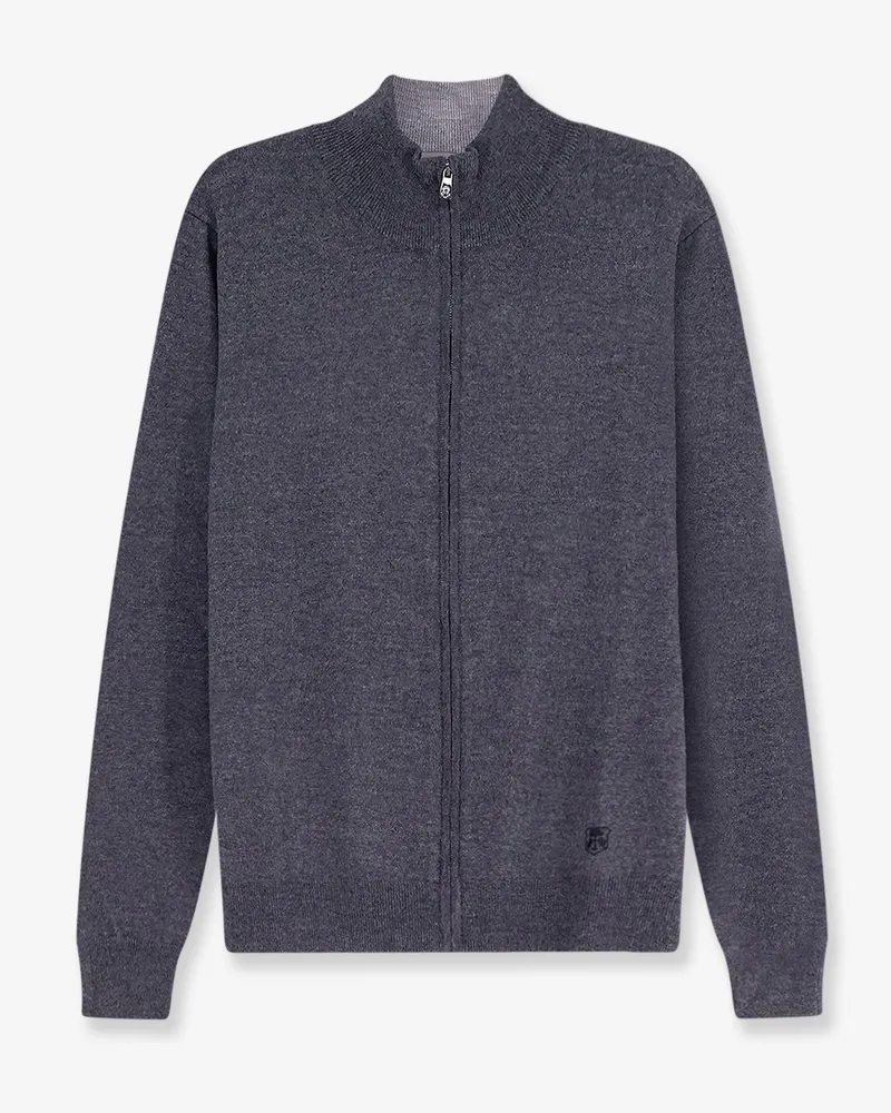 Corneliani Full-zip wool cardigan -  - gender_Man Grey