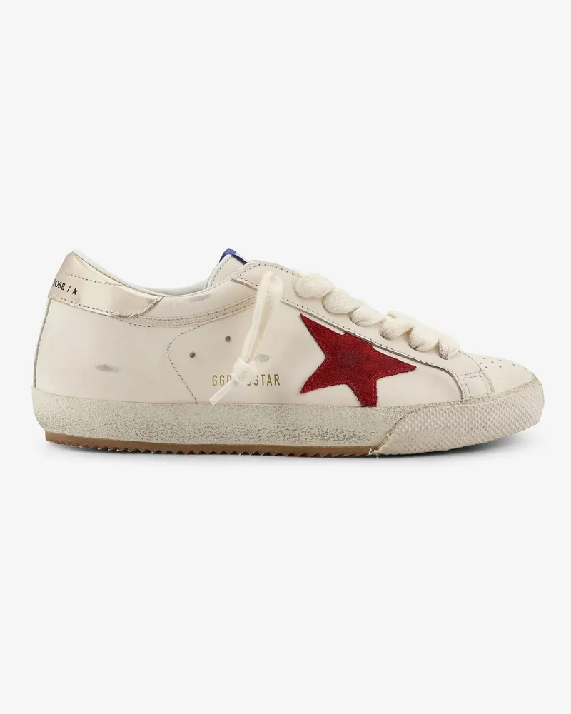 Golden Goose Super star leather sneakers with iconic side logo -  - gender_Man Beige