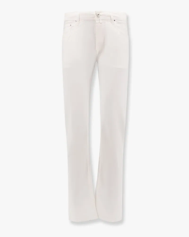 Jacob Cohën Bard cotton stretch trouser with iconic handkerchief -  - gender_Man White