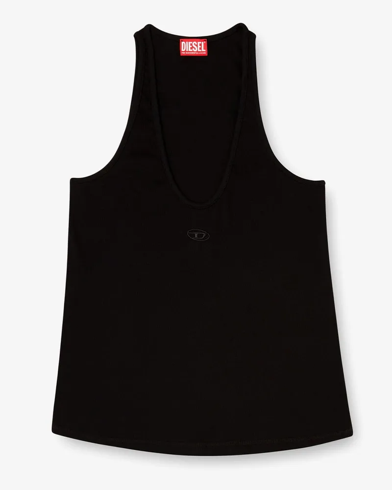 Diesel Ribbed cotton tank top -  - gender_Woman Black
