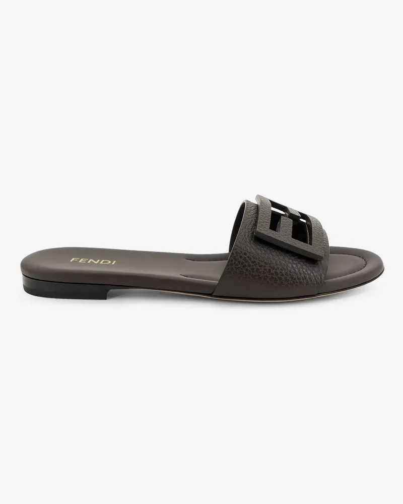 Fendi Leather Tube Sandals -  - gender_Woman Brown