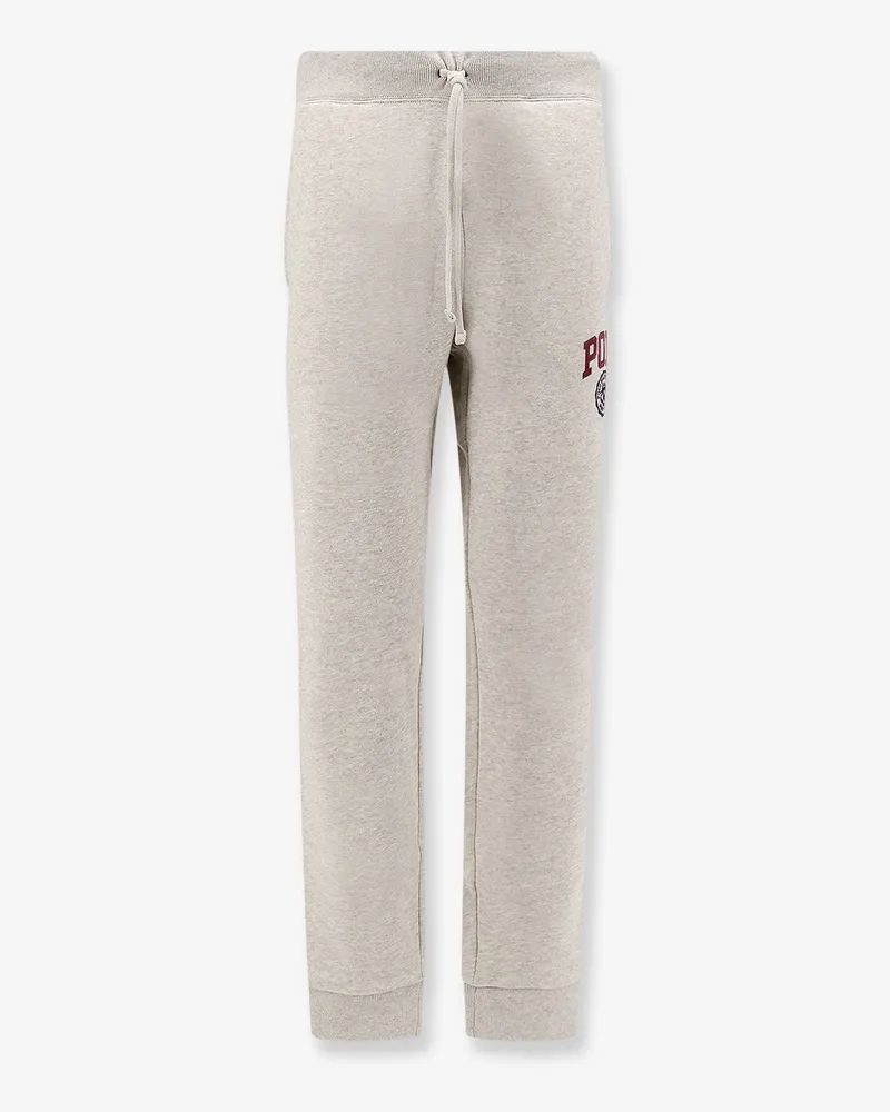 Ralph Lauren Cotton blend jogging trousers with side logo print -  - gender_Man Grey