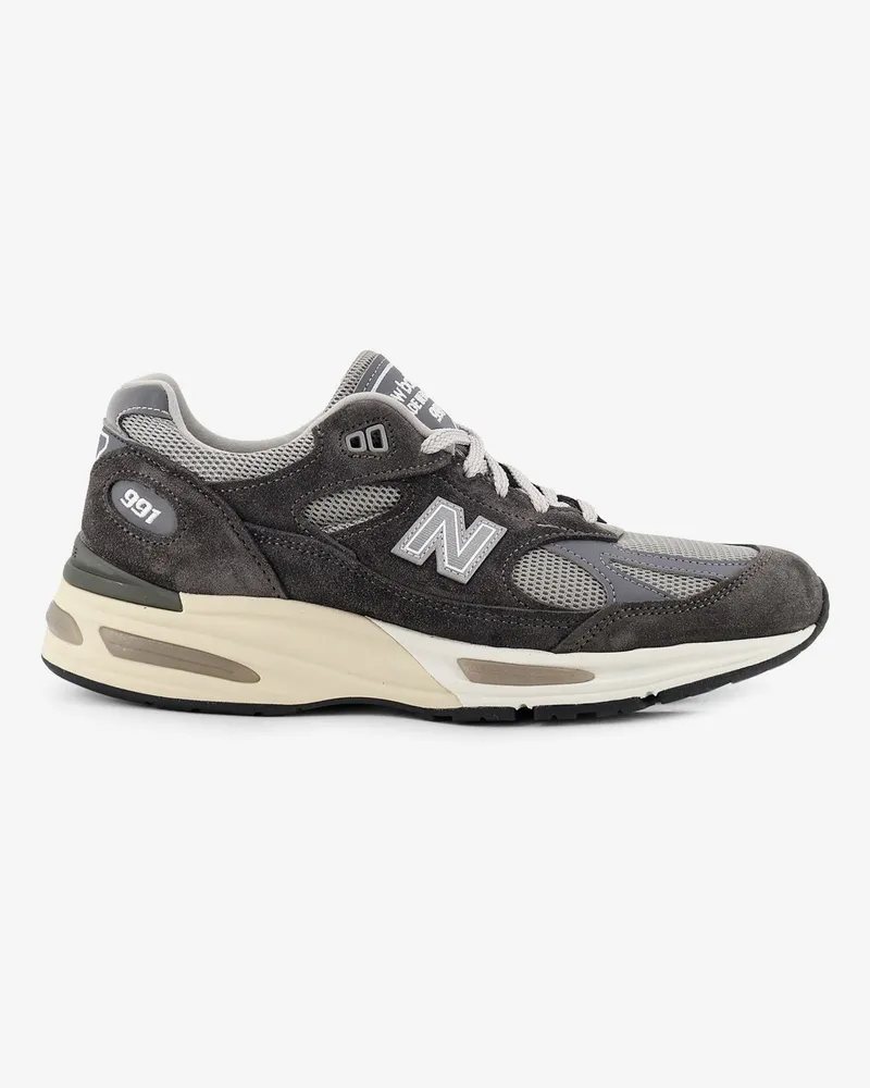 New Balance 991 suede and mesh sneakers -  - gender_Man Grey