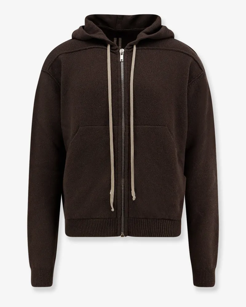 Rick Owens Cashmere hooded sweatshirt -  - gender_Man Grey