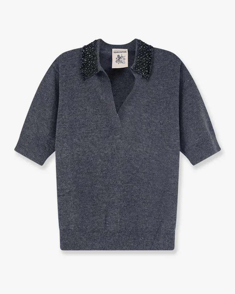 Semicouture Virgin wool and cashmere sweater -  - gender_Woman Grey