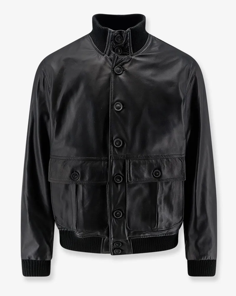 DFOUR Leather Jacket -  - gender_Man Black