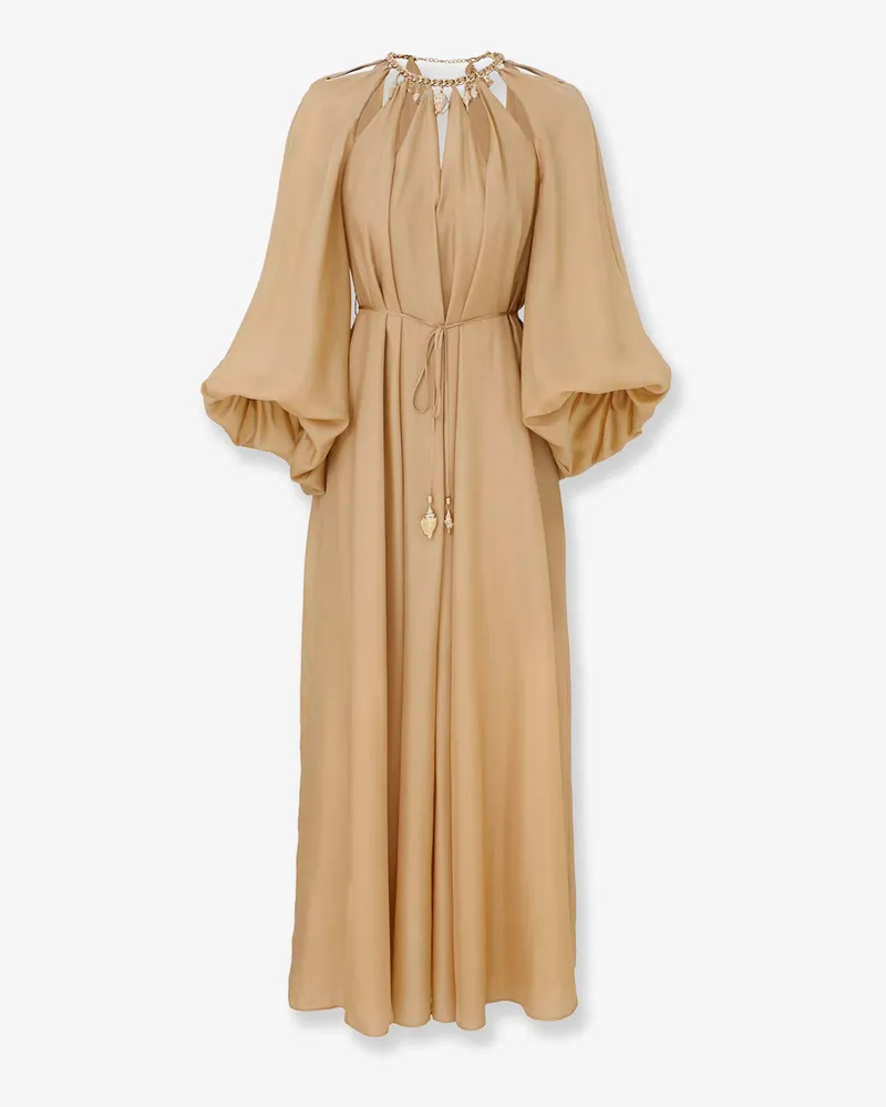 Zimmermann Mahon long silk dress -  - gender_Woman Beige