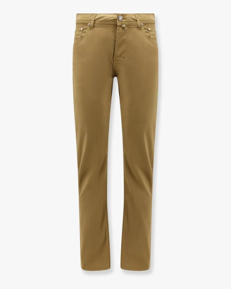 Jacob Cohën Bard cotton stretch trouser with iconic handkerchief -  - gender_Man Green