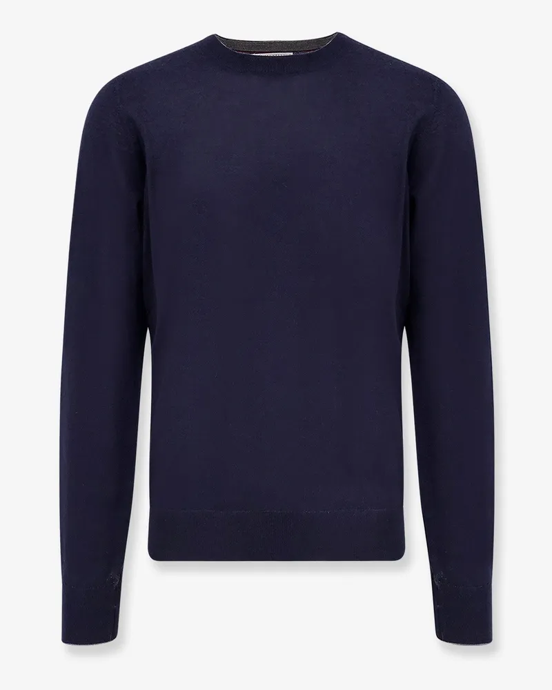 Brunello Cucinelli Cashmere and silk sweater -  - gender_Man Blue