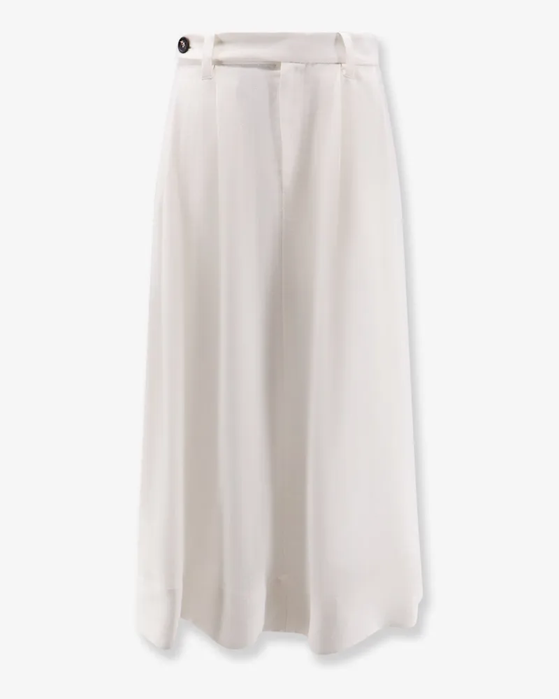 Brunello Cucinelli Viscose and linen skirt -  - gender_Woman White