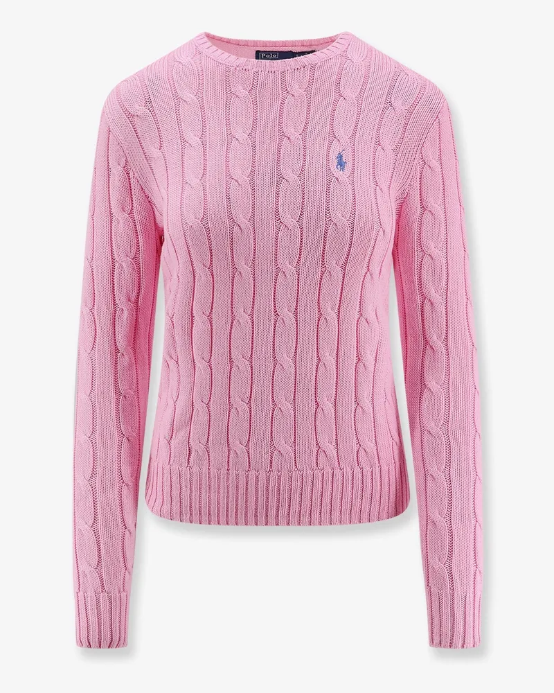 Ralph Lauren Cotton sweater with embroidered logo on the front -  - gender_Woman Pink