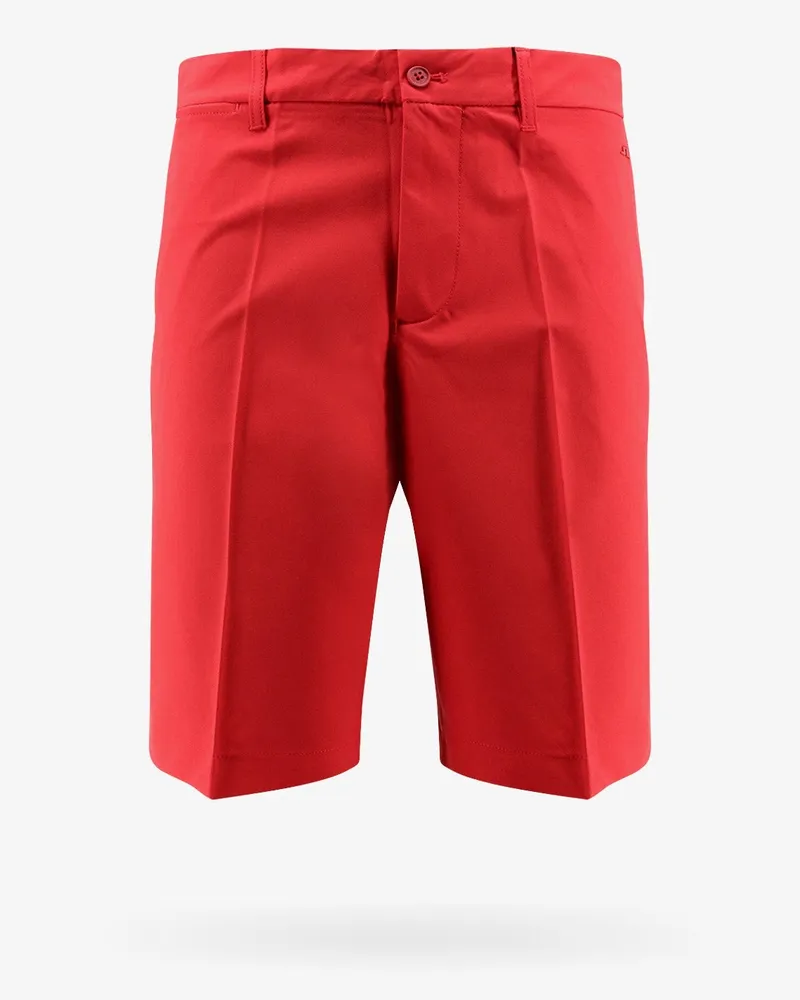 J.Lindeberg Technical fabric bermuda shorts with logo patch -  - gender_Man Red