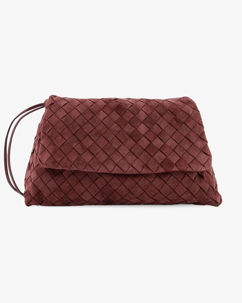 Bottega Veneta Suede Giorno crossbody bag with Intrecciato motif -  - gender_Woman Purple