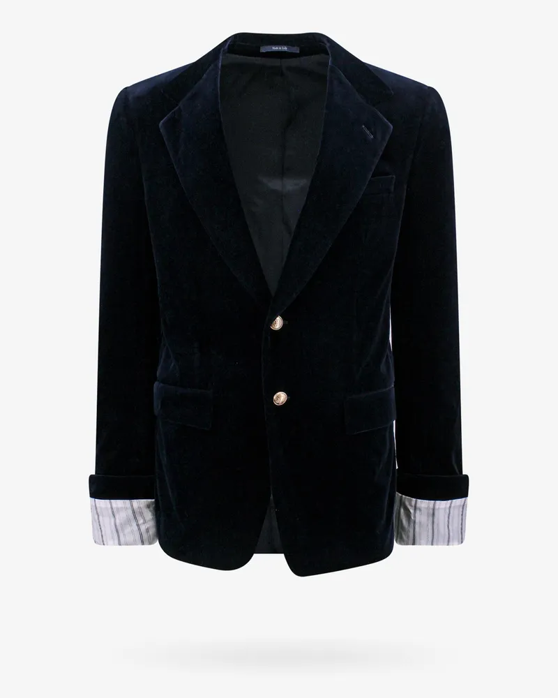 Gucci Lined stretch velvet blazer -  - gender_Man Blue