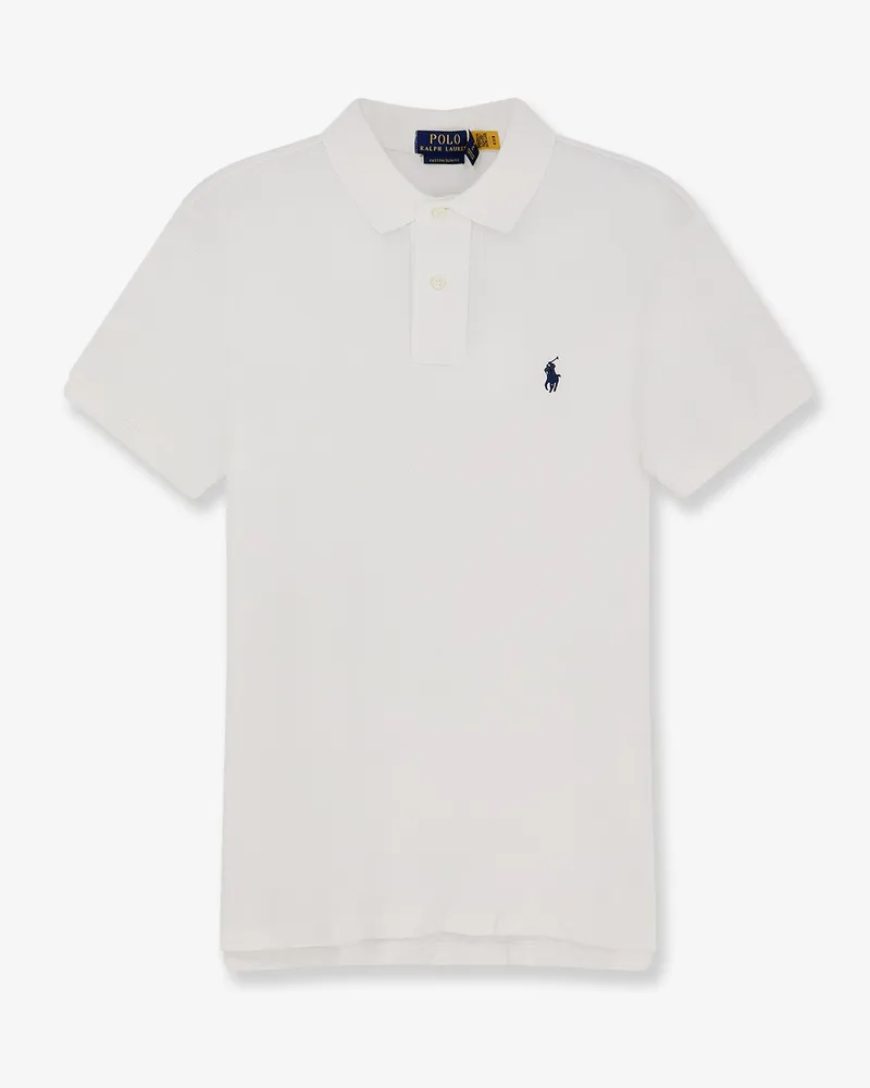 Ralph Lauren Cotton polo shirt with frontal embroidered logo -  - gender_Man White