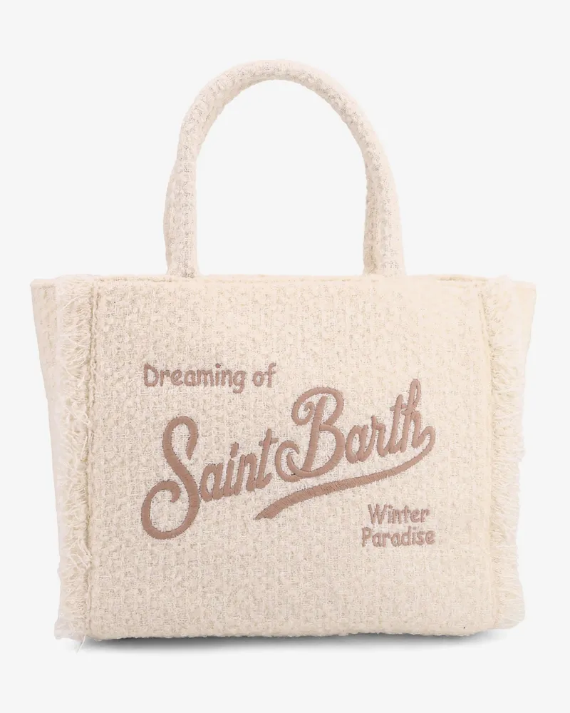 MC2 Saint Barth Vanity twwed wool blend shoulder bag -  - gender_Woman White