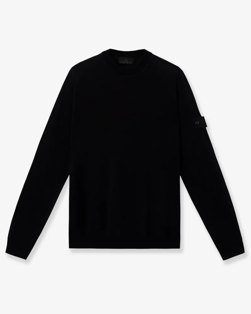 Stone Island Certified virgin wool sweater -  - gender_Man Black
