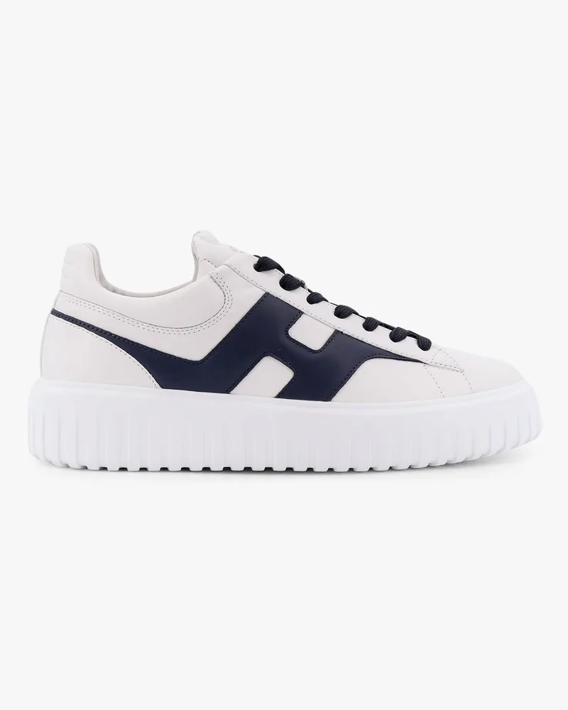 Hogan H-Stripes leather sneakers with side logo -  - gender_Man White