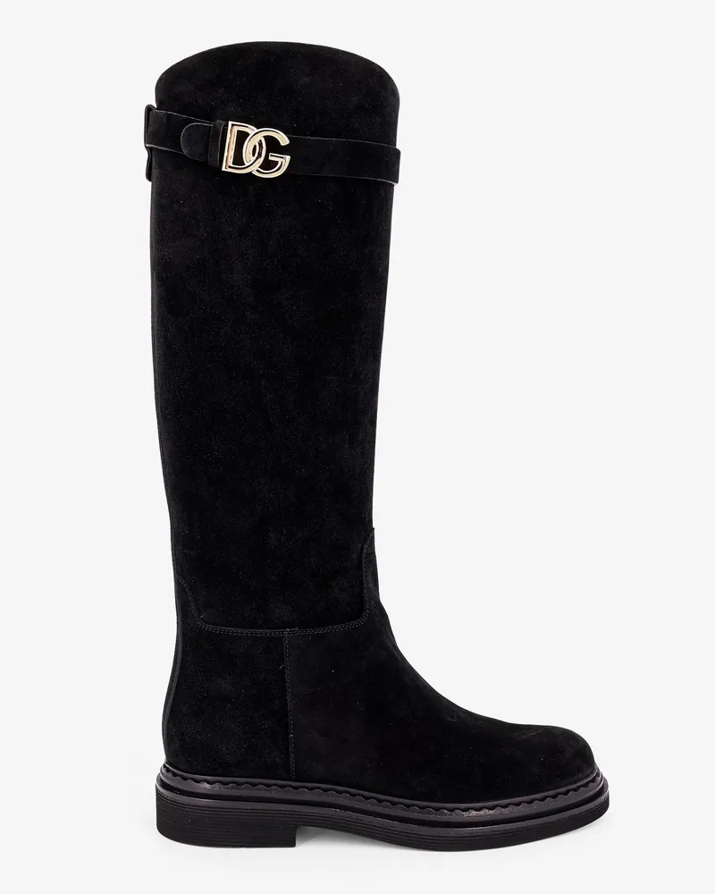 Dolce & Gabbana Cavallerizzo suede boots -  - gender_Woman Black