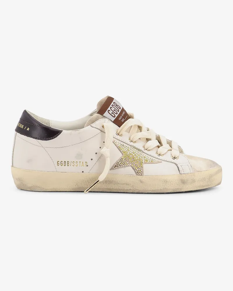Golden Goose Super-star leather sneakers with iconic side logo -  - gender_Woman White