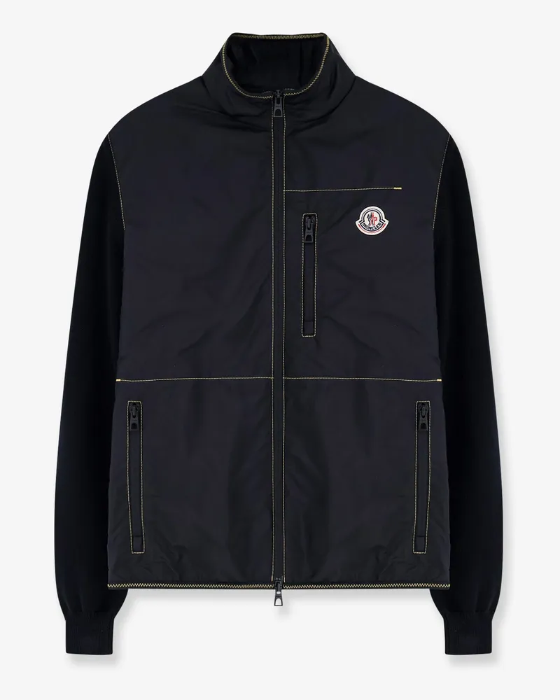Moncler Nylon jacket with cotton inserts -  - gender_Man Black