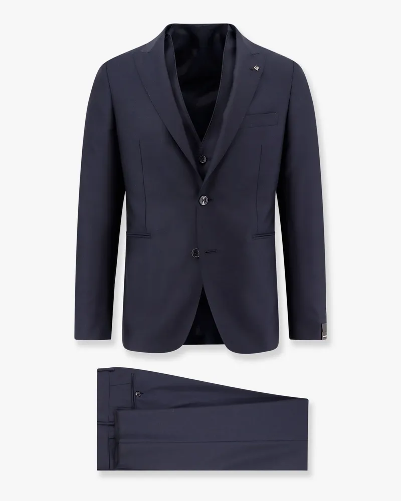 Tagliatore Virgin wool suit with vest -  - gender_Man Blue